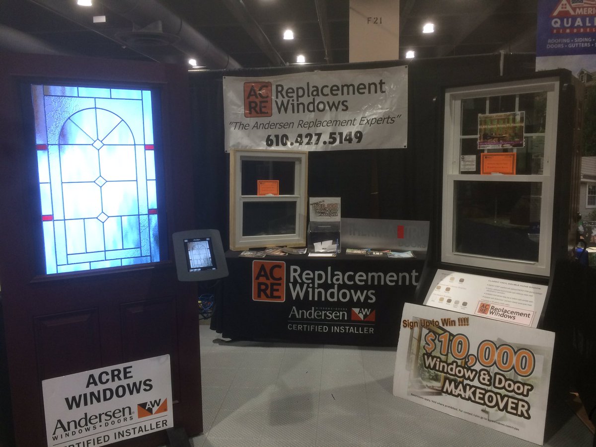 ACRE_Windows's tweet photo. Come stop by our TWO booths at the @PhillyHomeShow! Get special offers and check out our interactive #thermatru door display #homeshowlife https://t.co/CmXuTZN3Ey