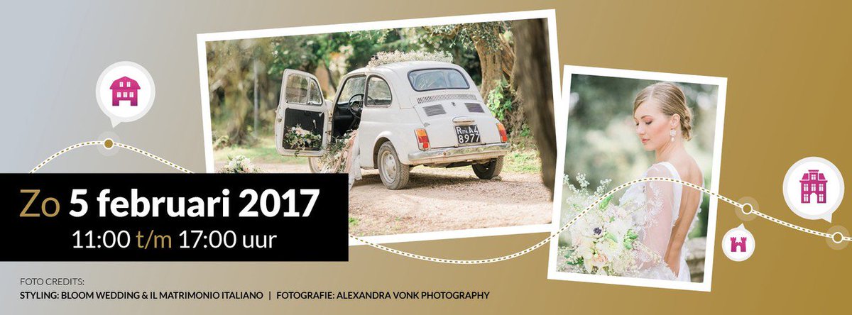 Nog 3 weken tot de Open Toptrouwlocatie Route! Meld je aan en plan je bezichtigingen in via bit.ly/2jI8oqi #OTTLR17