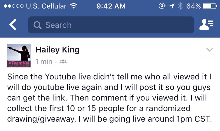 HaileyKing33's tweet photo. Join me at 1pm CST https://t.co/5tXbm3tqUb