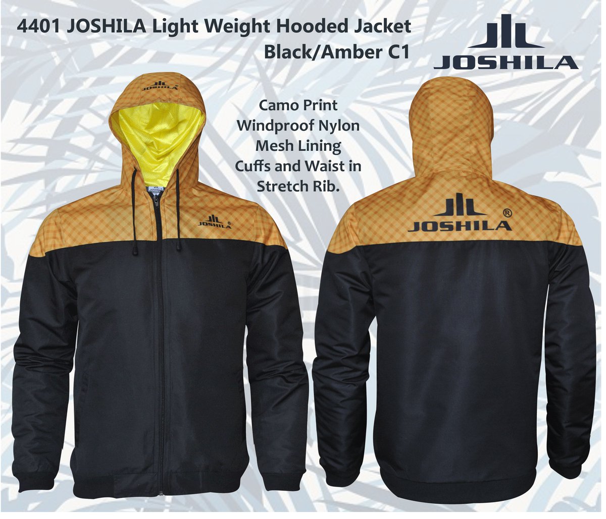 joshilasports's tweet image. 4401 Windbreaker Hoodie Black Amber C1.