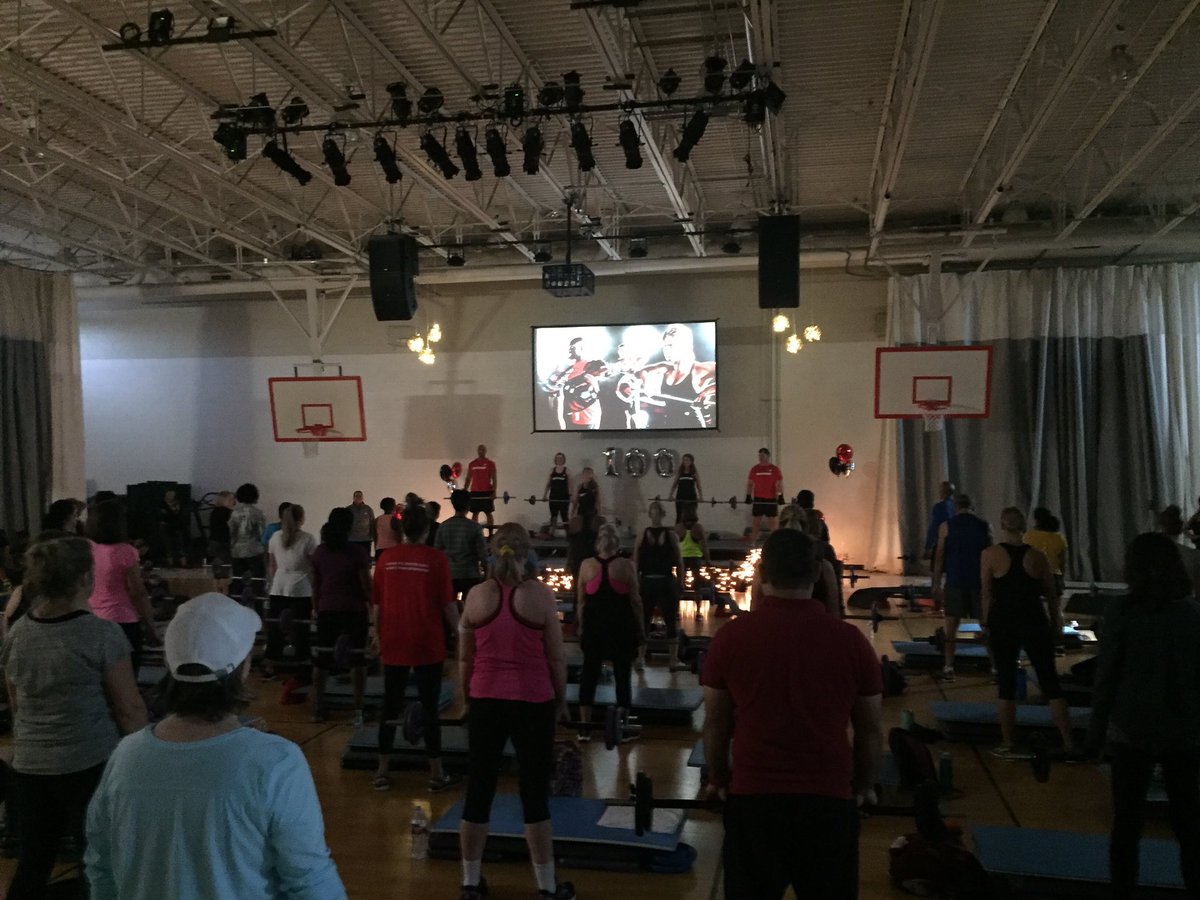 YMCACordova's tweet photo. #BODYPUMP100 launches now!!!! https://t.co/0szRH9dlL3