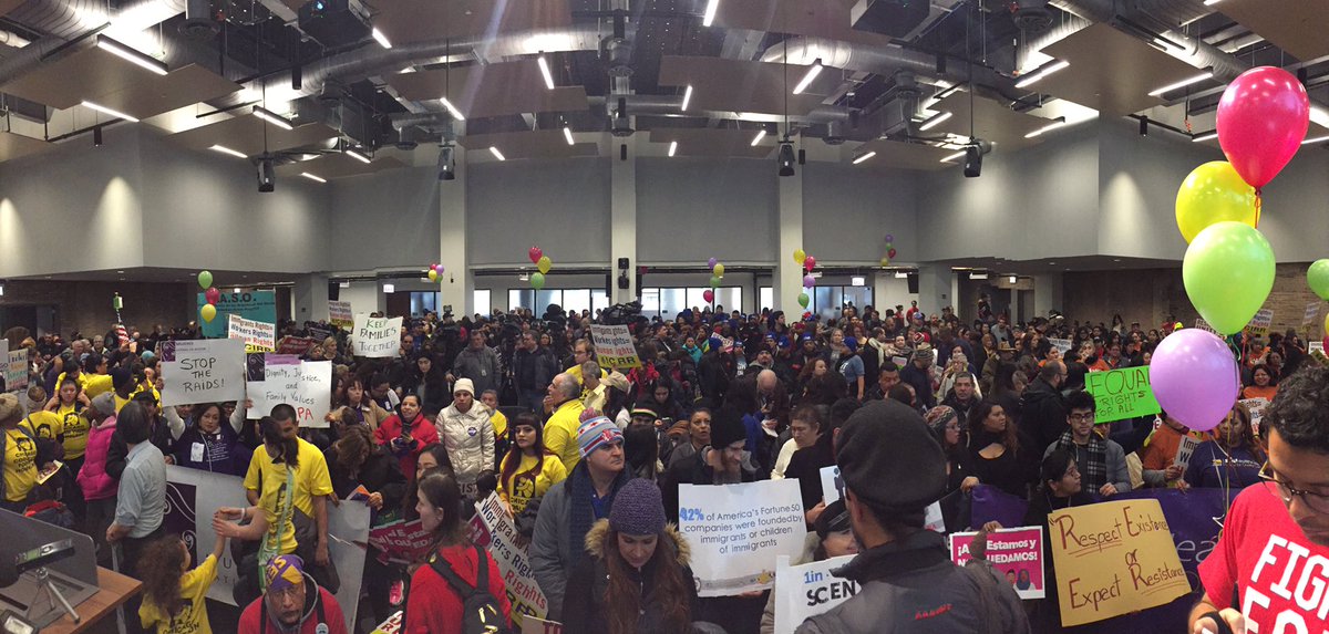 AAAJ_Chicago's tweet photo. #WeWillResist and we are #HereToStay https://t.co/Qyz9extC2W
