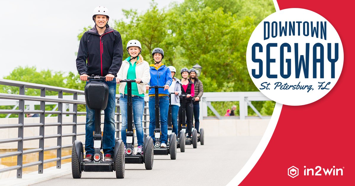 in2winprizes's tweet photo. #SAVEyourSaturday! See downtown St. Pete at a different speed. PLAY to #WIN a VIP Tour for 4 with Downtown Segway on #in2win! #dtsp https://t.co/87m8FRmt4x