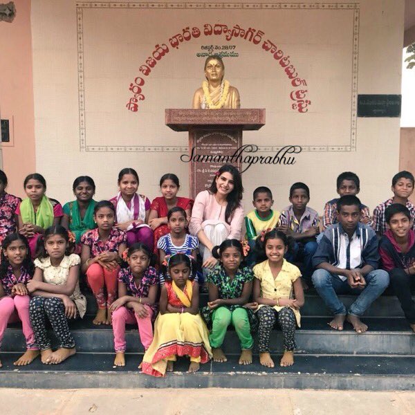 Samsqueendom's tweet photo. The golden heart girl u always make us proud👏🏻not just sooo proud keep doing ths God bless u Nd we always be with u @Samanthaprabhu2 #wtkids https://t.co/OJ3Ddimn2S