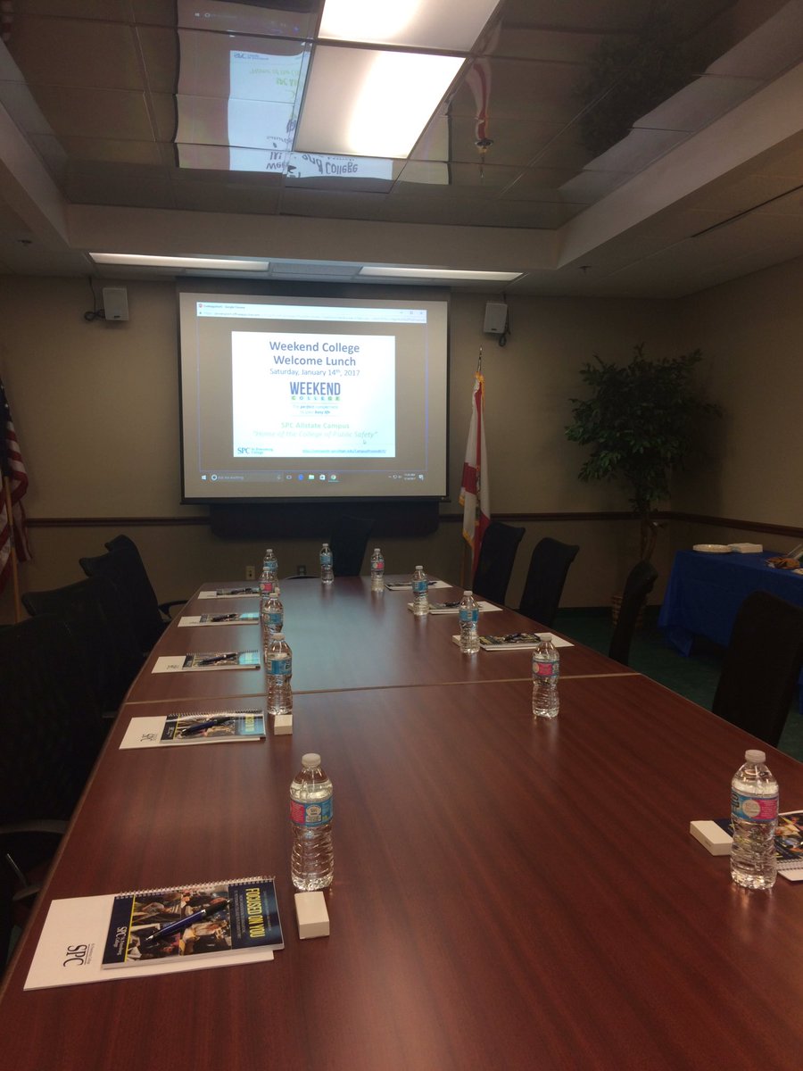 APerfettiSPCAC's tweet photo. Prepping for our #WeekendCollege Welcome Lunch @ the #SPCollege Allstate Campus! CCJ 1020 is wrapping up soon! #SPCPublicSafety https://t.co/wEwEg3dqlS
