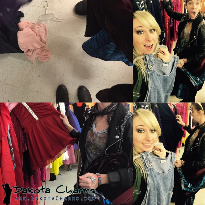 AVN dress shopping with @AloraJaymes #dakotacharms #blondehair #selfie #dresses #dress #models #shop