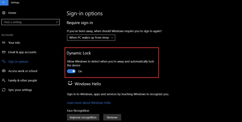 Naceron's tweet image. Windows 10 will automatically lock your PC anytime you walk away from it. tnw.to/2jvbv0x #WindowsHello #DynamicLock