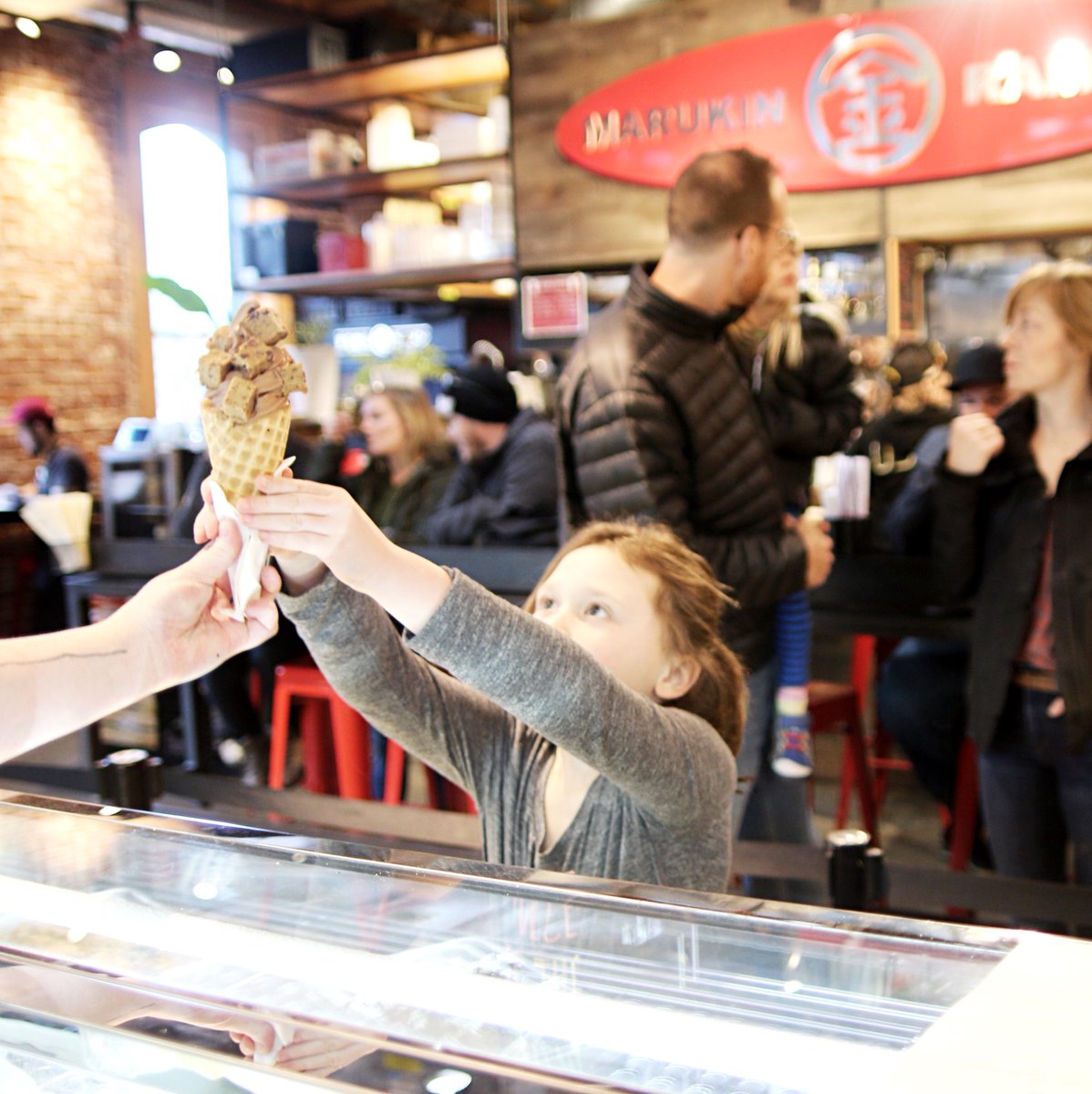 TFW your ice cream cone covered in Salted, Malted Chocolate Chip Cookie Dough chunks is bigger than your head.