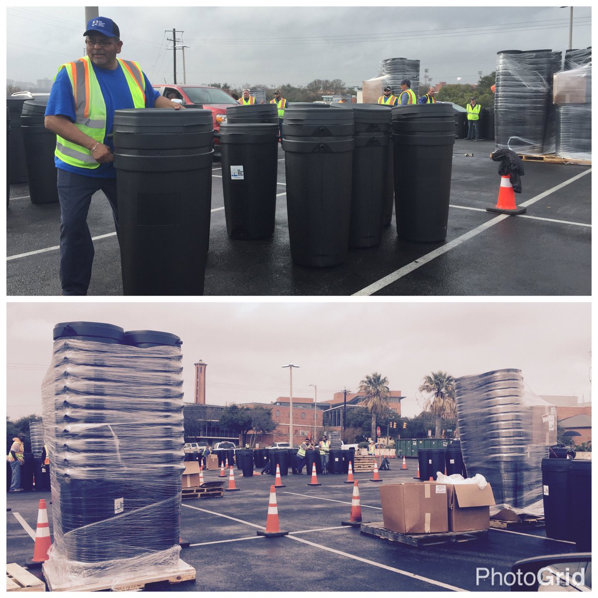 Ah2otexas's tweet photo. Super excited to take part in the @MySAWS slalom to pick up my 2 rain barrels! #organized #conservation #waterwise https://t.co/DkfaGob3fP
