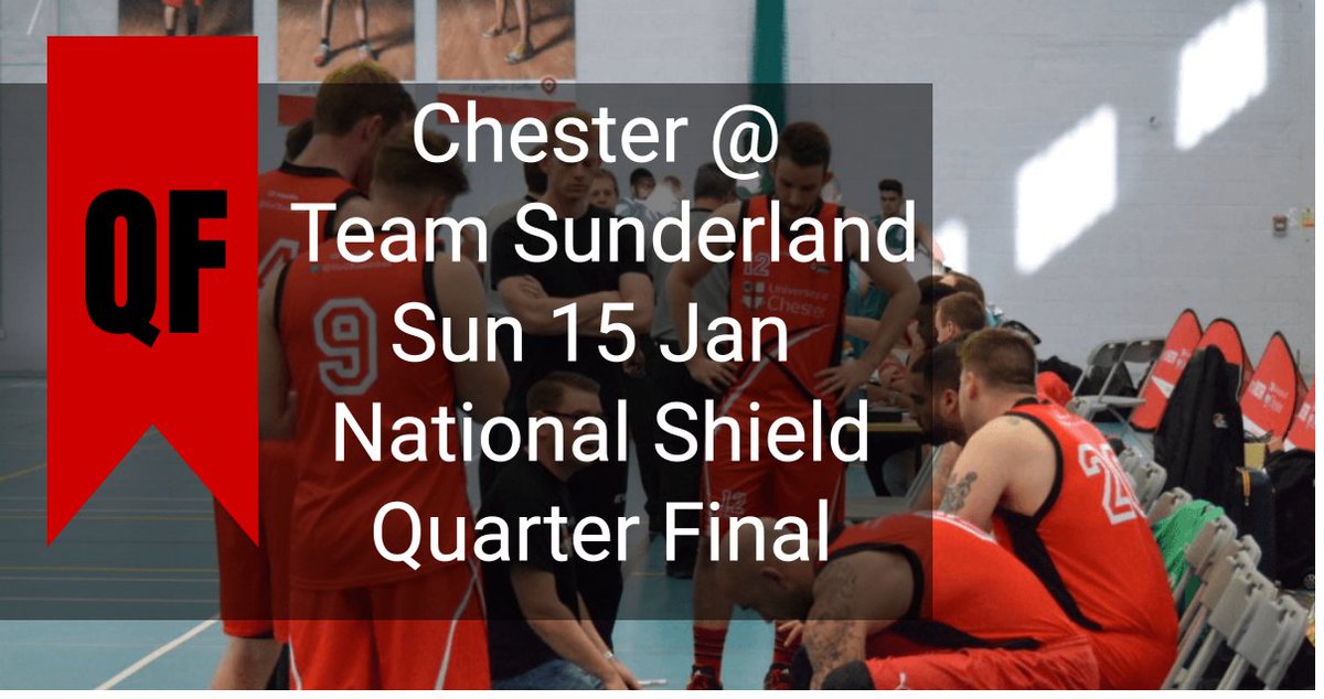 UocBasketball's tweet photo. NBL Men continue a busy start to 2017 away to Team Sunderland tomorrow in the National Shield Quarter Final @UoCTeamChester #CSUsport https://t.co/h27iQrZLa7