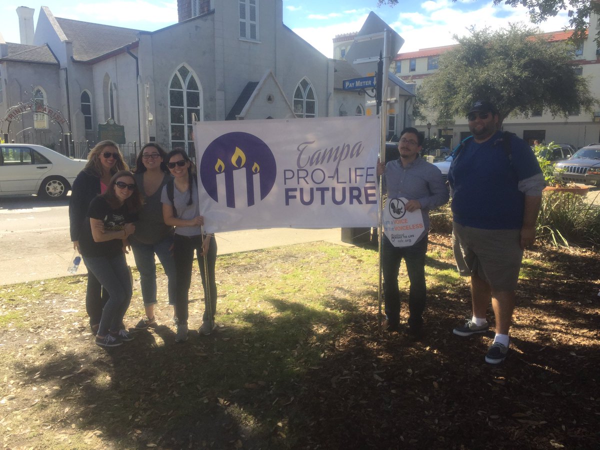 PLFTampaBay's tweet photo. Proud to represent @prolifefuture at the @March_for_Life St. Augustine!  #WhyWeMarch https://t.co/NFW6cLjCvW