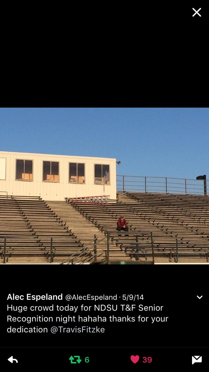 Jesse_James4's tweet photo. @TravisFitzke @AlecEspeland @NDSUTrackField Saturday's are for the boys! https://t.co/NrkEIoE4TN