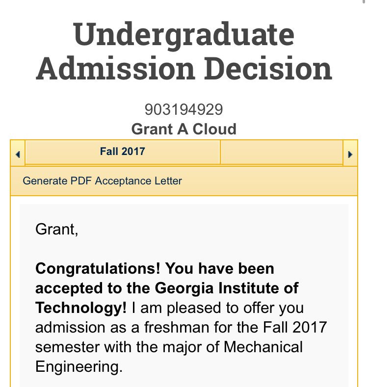 grantcloud9's tweet photo. I got in! #THWG #GT21 https://t.co/oMpt4BcwTs