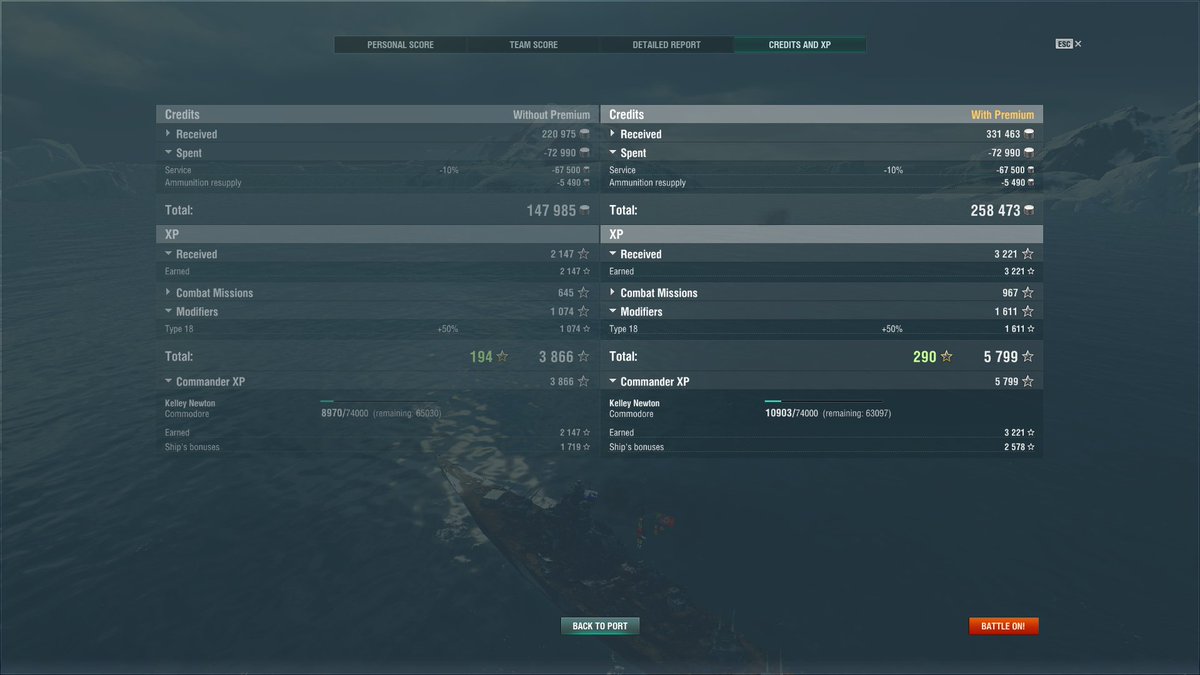 Big_jim49's tweet photo. Nice 2.1k base game in my stock New Orleans in a tier 10 battle, radar made the Minotaur a great little exp pinata. :P https://t.co/nLRv0FdXGW