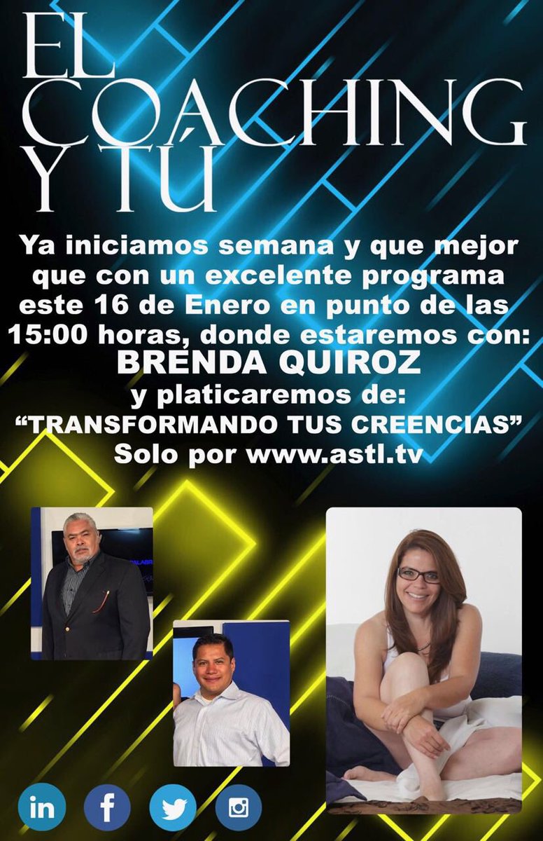 _CarlosDuarteV's tweet photo. @coachingbren @Elcoaching_ytu @Astl_tv No se pierdan el próximo lunes en punto de las 3 PM otro gran programa, les esperamos.
#ViveCoaching https://t.co/90PXU7jIJt