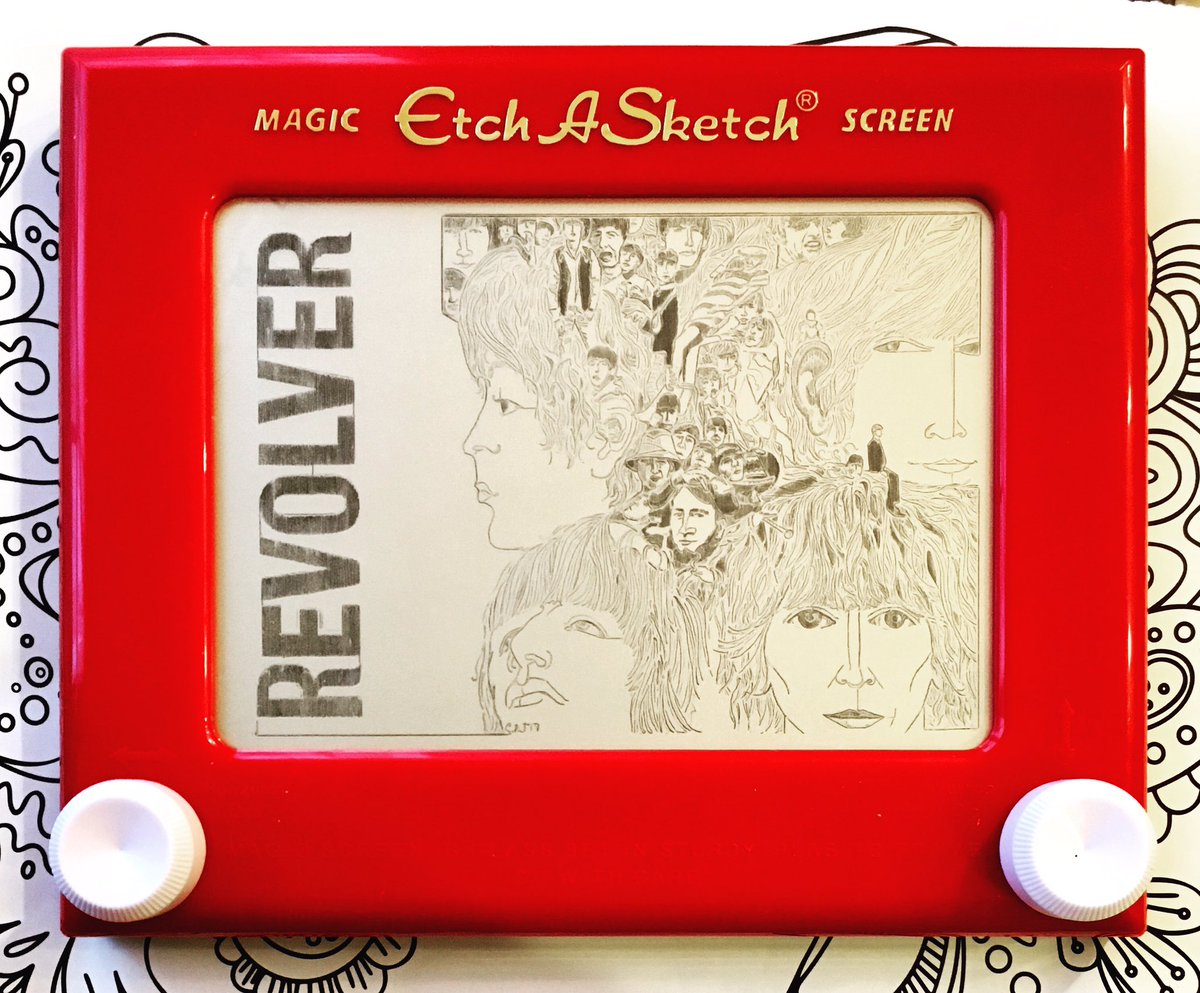 Carr1eJohns's tweet photo. Latest Sketch! @thebeatles @PaulMcCartney @ringostarrmusic @EtchASketchUSA @SpinMaster @RollingStone @KVoormann #etchisback https://t.co/VRNFGWNtTl