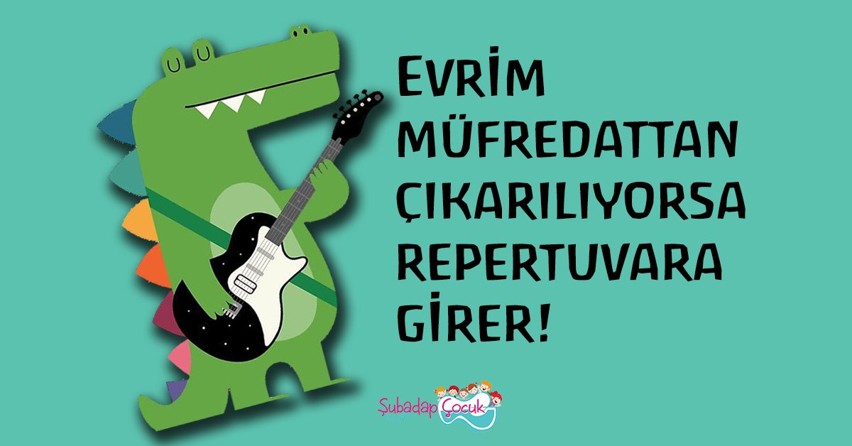 subadap's tweet photo. Duyduk ki evrim müfredattan çıkarılıyormuş.O zaman biz de repertuvara alırız!
#DinonunŞarkıları https://t.co/RZ1m8N3HjZ