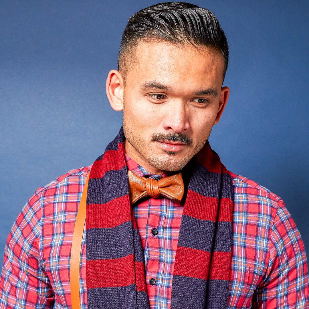 Flannel Shirt, Leather Bow Tie, Leather Suspenders, &amp; Scarf. All made in USA! Check out at ow.ly/crog3080giz #fashion #madeinusa