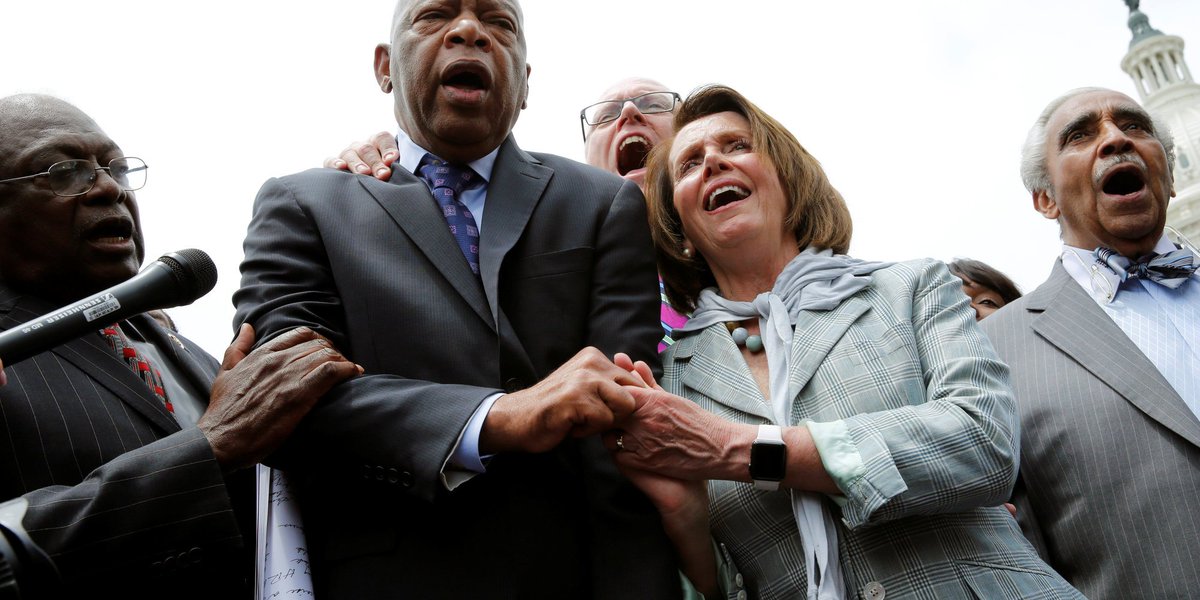 HuffPost's tweet photo. Lawmakers are not happy that @realDonaldTrump attacked John Lewis https://t.co/drwrt5giqn https://t.co/NrOUjOVK2x