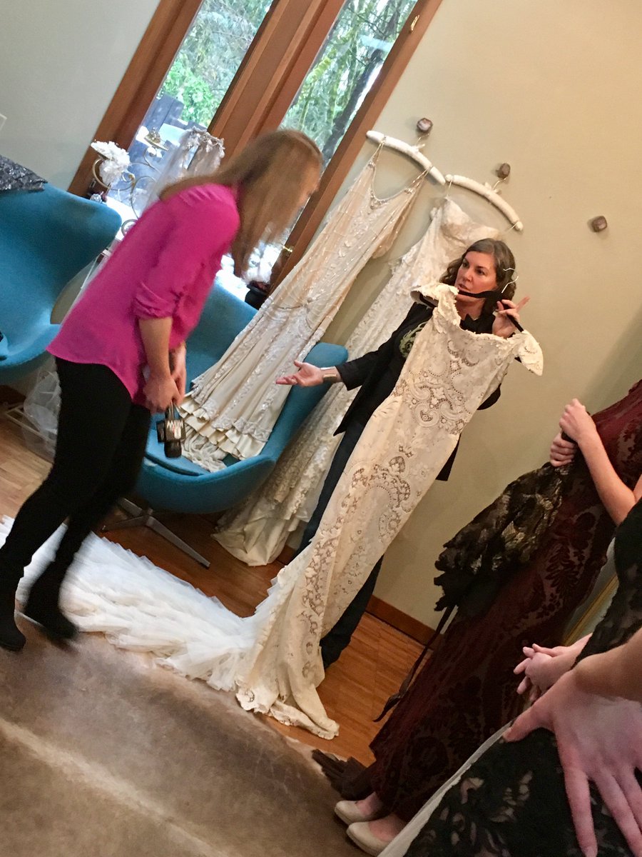 Urchin_Design's tweet photo. This gown was made from an heirloom table cloth. <3 Would love to share the story with you, @ruffledblog. <3 #weddings https://t.co/eAmm947E7a