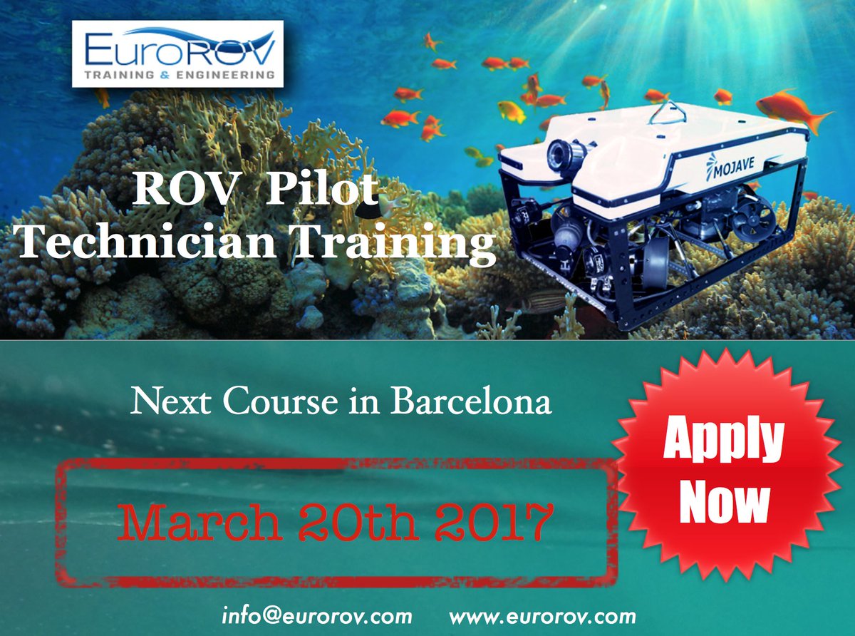 EuroRov's tweet photo. #ROV course in #Barcelona information available in info@eurorov.com https://t.co/1mSsKfbJw1