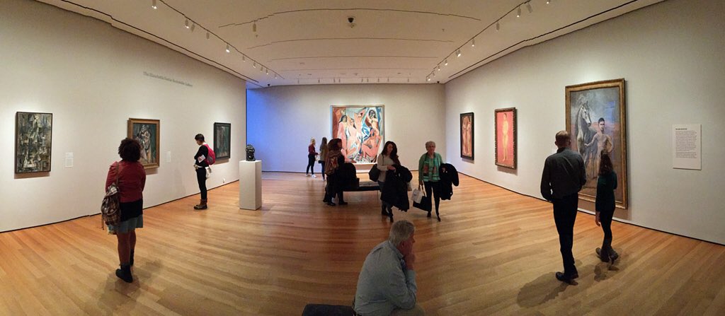 MuseumModernArt's tweet photo. Happy weekend all! Picasso's "Les Demoiselles d'Avignon" &amp; "Boy Leading a Horse" are back on view in our newly reinstalled 5th floor gallery https://t.co/SjMK8wiOYl
