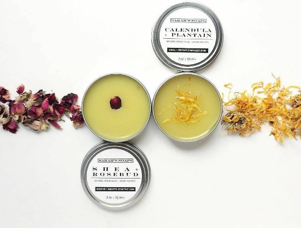 craftartsmarket's tweet photo. .@SARAHSSOAPS_ salves can help restore the moisture that winter sucks out of your skin. #skincare #MadeInNiagara https://t.co/LIFfLgH7yT