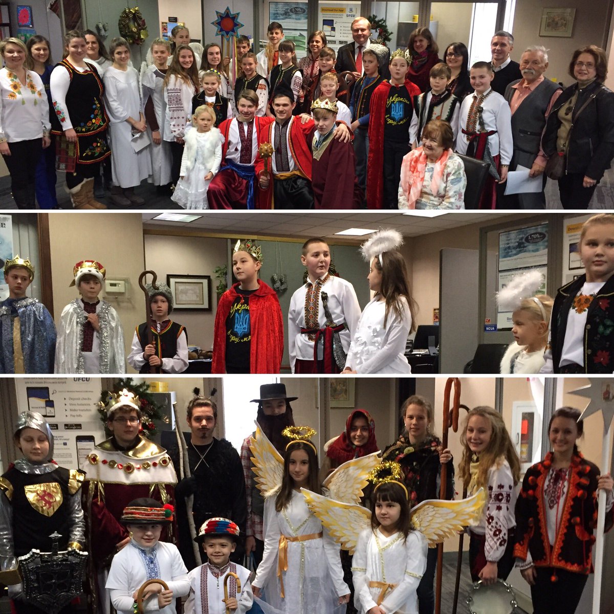 UkrainianFCU's tweet photo. З новим роком! Some of our youngest members stopped by our main office to present #Vertep Thank you for bringing all of us such joy! https://t.co/Xe2S4nZjW5