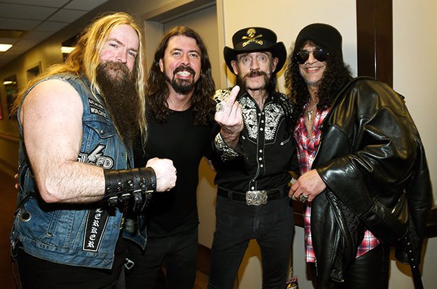 Happy Birthday Zakk Wylde and Dave Grohl. Pic from Dave\s birthday bash on 10th January 2015 by Kevin Mazur. 