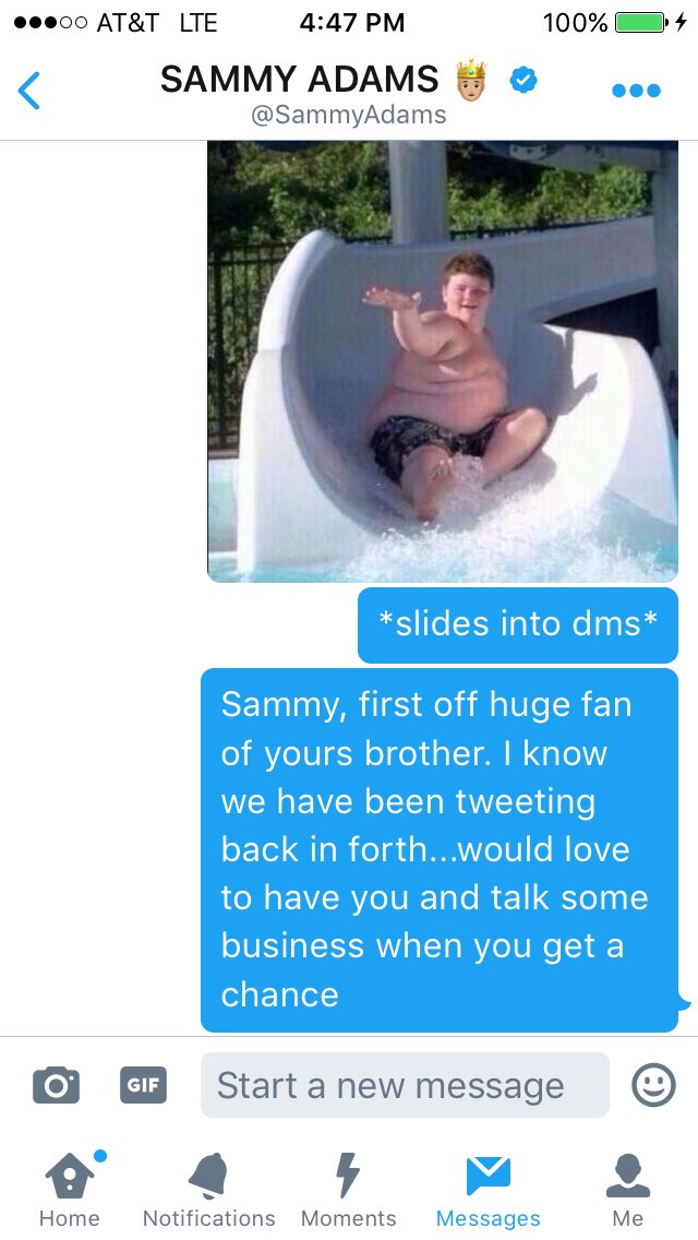 A_Ciolli's tweet photo. The saying is "shooters shoot" I was wide open and took mine...it's in Gods hands now #SammyAdamsForSpringFest https://t.co/iZEAN6nRHV