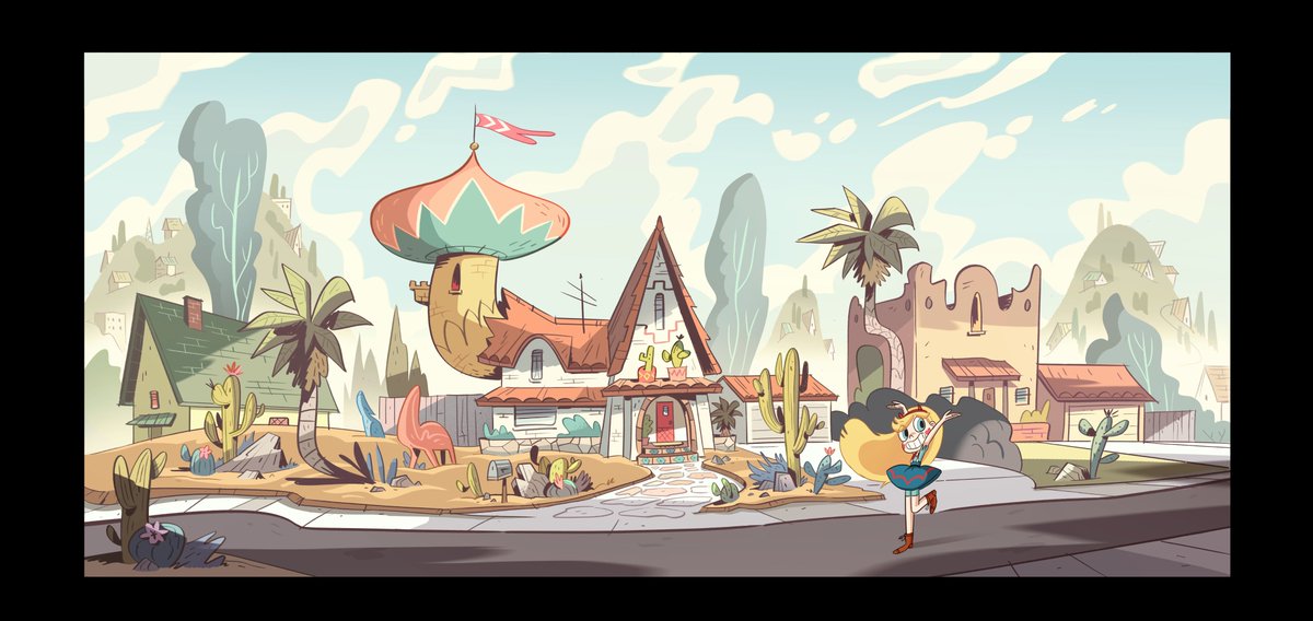 DaronNefcy's tweet image. Early look for Star vs the Forces of Evil by Josh and Justin Parpan! I love how the show has ended up looking, but this early idea is fun to