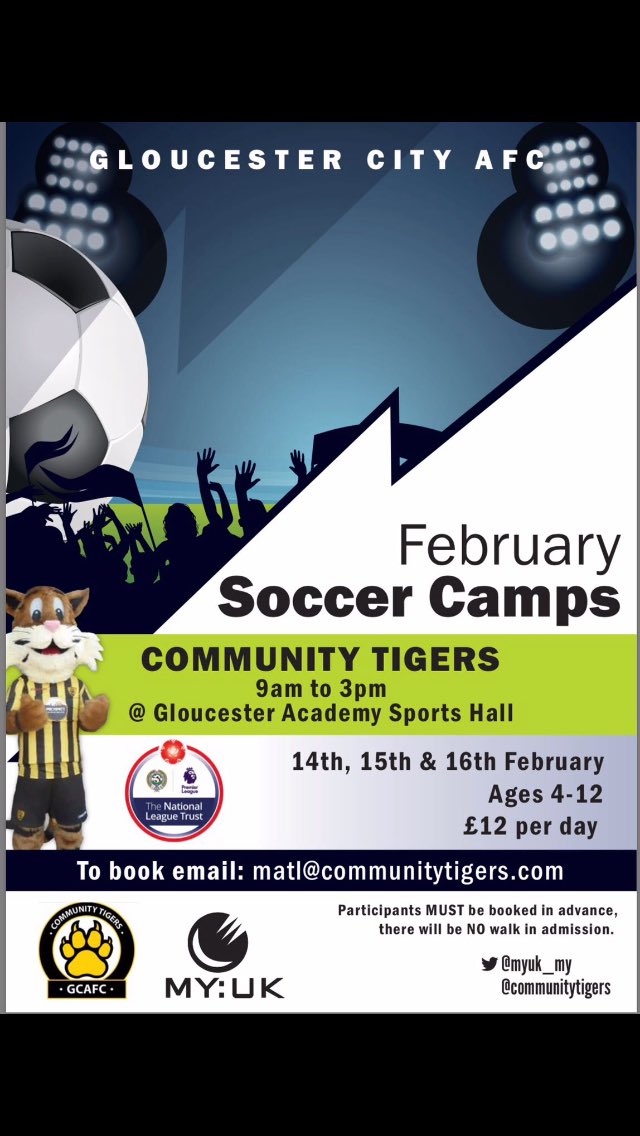 communitytigers's tweet photo. February football camp is coming fast. Book now to confirm https://t.co/xzdgwpVAK9