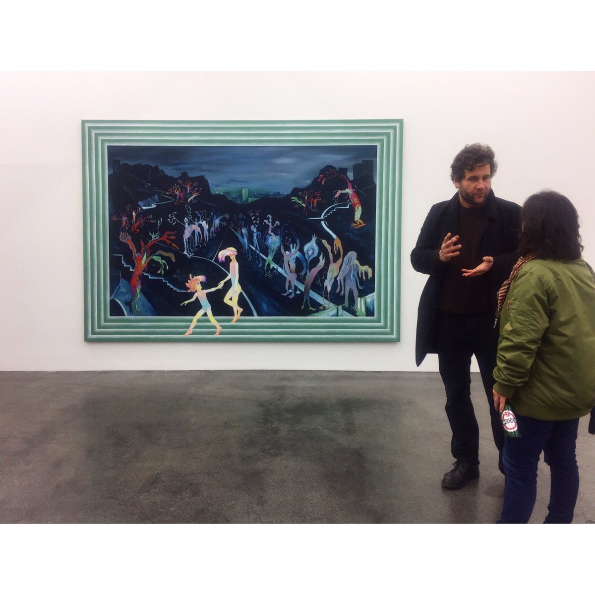 sylviavolz's tweet photo. #uwehenneken 's new #exhibition #transhistoricalflamingos #justopened at #meyerrieger #berlin #contemporaryart #aboutlastnight https://t.co/SG8Cnho5sN