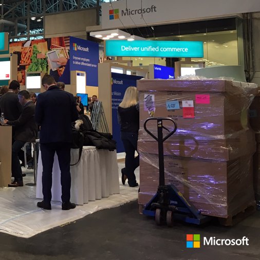 MSFTSolutions's tweet photo. Getting ready for #NRF17, #Retail's BIG Show. See you all tomorrow at booth #2803! https://t.co/6dwvIfk8Tl