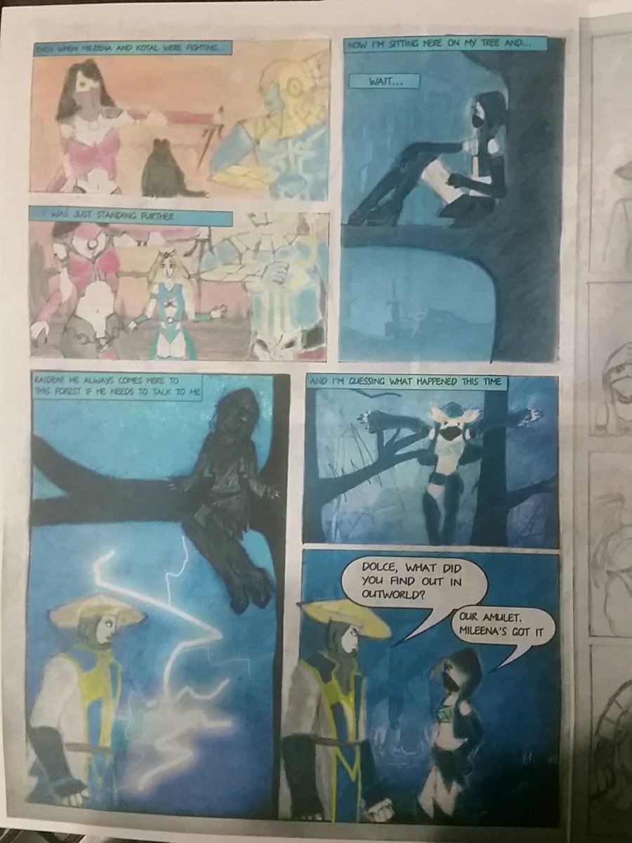 Rua_Lar's tweet photo. Finally, just wanted to see how it looks colored. Don't you mind if that story is like MKX game story but a little different? https://t.co/p78byZO8SX