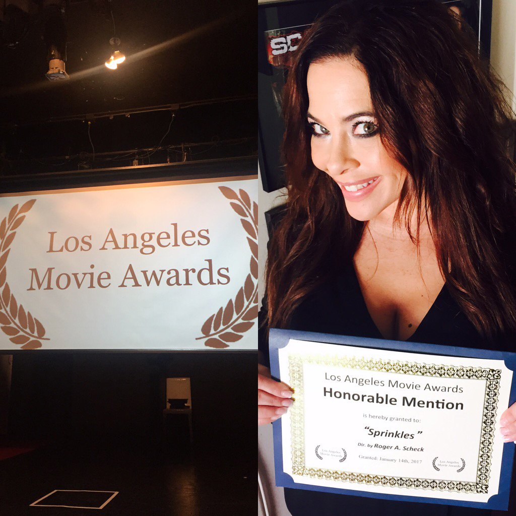 .@FilmFreeway #LAMA #LosAngelesMovieAwards 2017 #HonorableMention #award #Sprinkles #film @rogerscheck #gratitude 🎥🙏