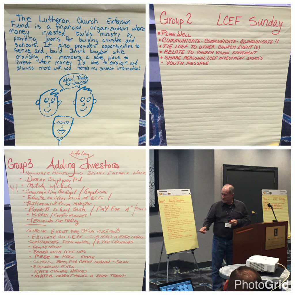 DJamesReichard's tweet photo. Post-lunch #2017CAW activity with @LCEF_ Congregation Advocates sharing best practices
#NoneOfUsIsAsSmartAsAllOfUs https://t.co/DDkL1FqomX