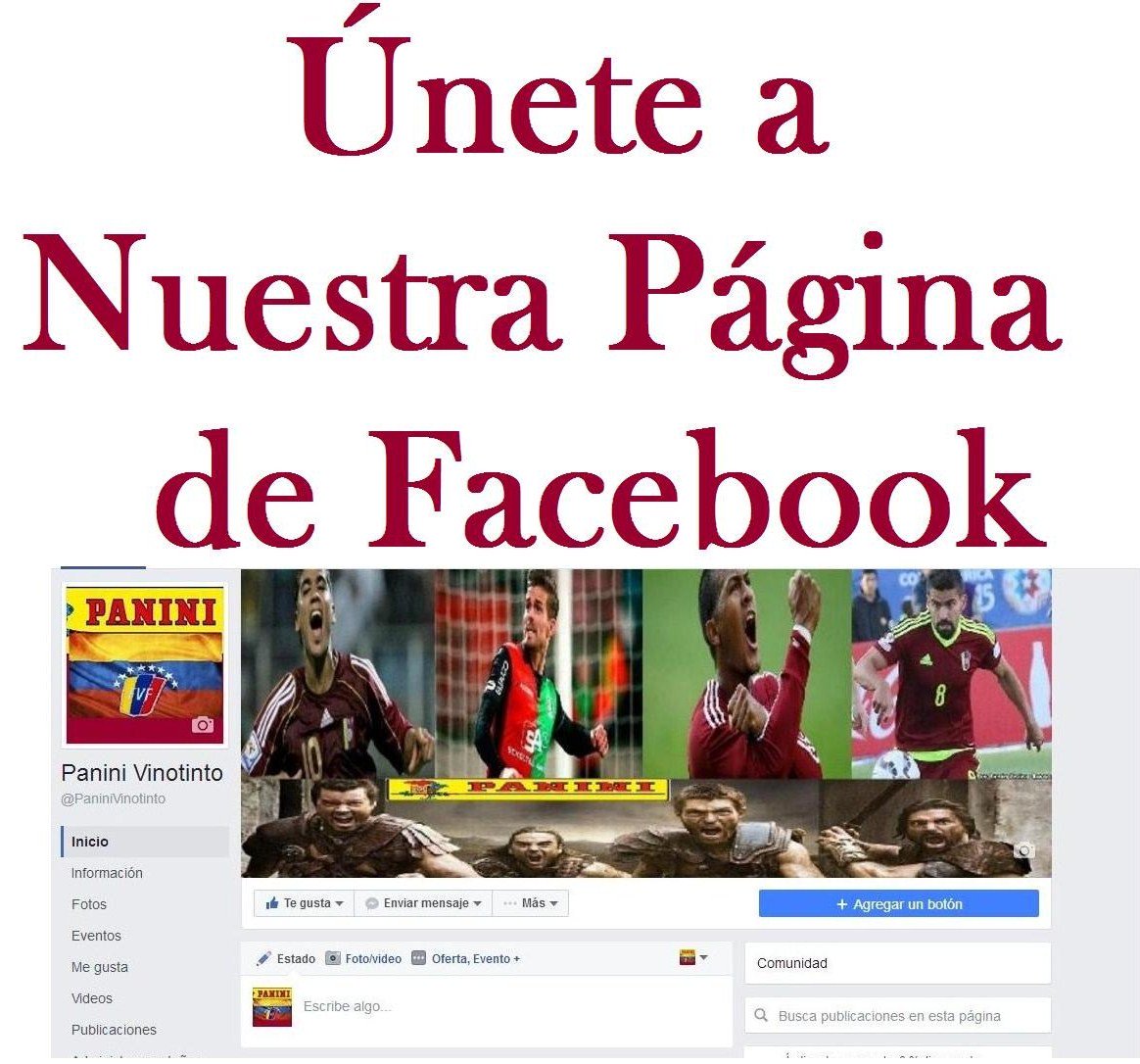 PaniniVinotinto's tweet photo. #LatinosSigamonos Esta es Nuestra Pagina de Facebook Dale Me Gusta y Vive la Verdadera Pasión Vinotinto ! https://t.co/F3qIGQChzX #PaniniV https://t.co/d9qBEOzhfN