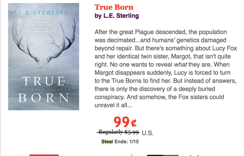 RomanceSteals's tweet photo. As they say in Dominion, it’s in the blood. #TrueBorn #yalit #99cents https://t.co/UGhVwYjP1q https://t.co/58wsO2WjMX