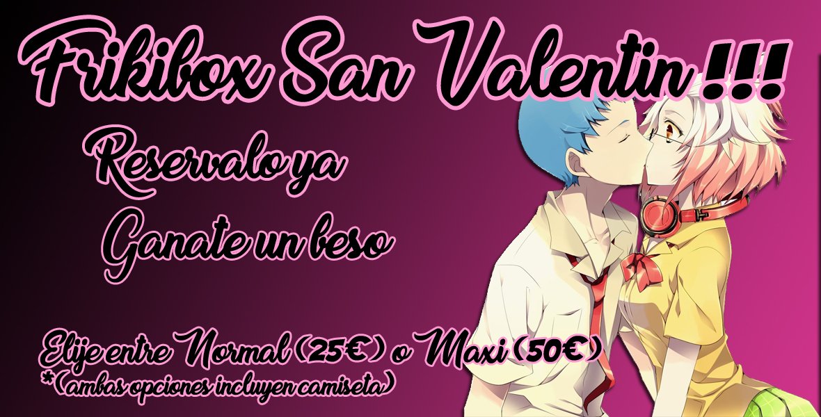 frikitopia's tweet photo. Ya tenemos de vuelta la #Frikibox. Sorprende a tu pareja con la nueva Frikibox San Valentin y... Gánate un beso!
https://t.co/POT8uPzjYc https://t.co/4npQRrcgjf