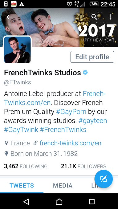 Wow our account is now verified by Twitter ! Maybe the first Gay Porn studio to get the badge ;) https://t