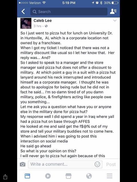 SPDurnin's tweet photo. And just like that... I'll never eat Pizza Hut again. #FuckPizzaHut https://t.co/4kyDscOo2T