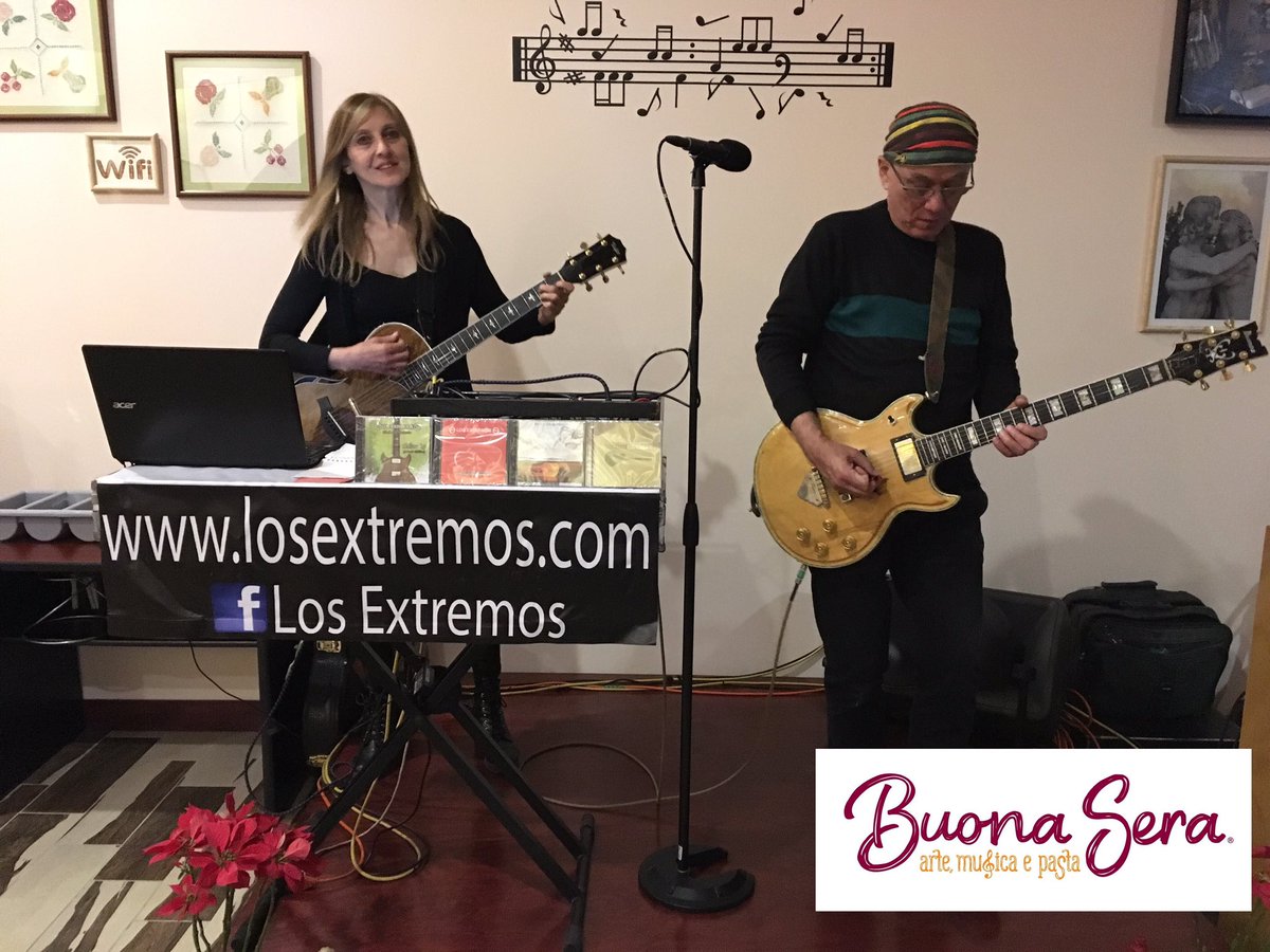 buonaseragdl's tweet photo. Hoy #LosExtremos en @buonaseragdl a las 9:00pm Visítanos y déjate envolver por el #Arte #Música 🎸#Pasta 🍝🍷👍🏻🎶 https://t.co/R2HnhCUDtt