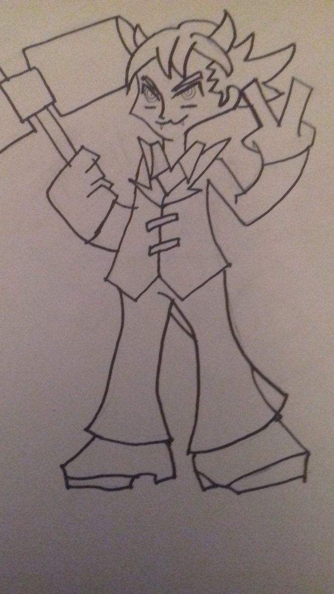 Bringerof_Chaos's tweet image. // Here he is, fully inked, Knockout Daemon. Will work on colouring tomorrow or Monday