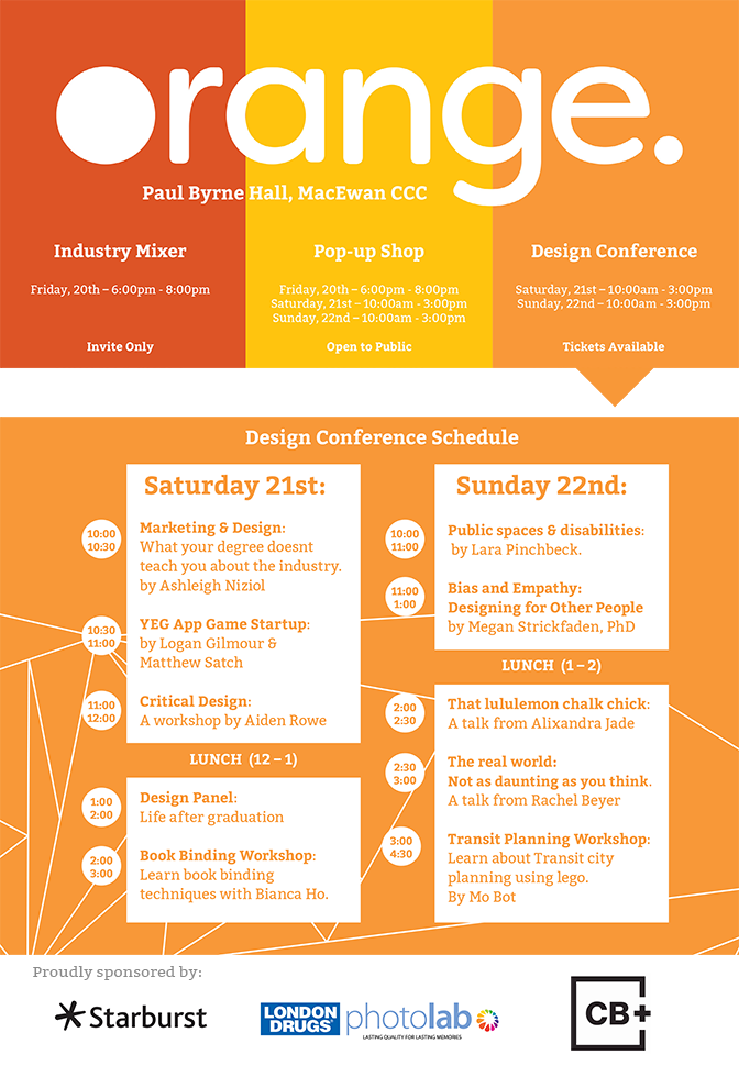 For anyone pumped about good design: Orange, the student design conference! Tickets: dsoyeg.com/ORANGE.html
