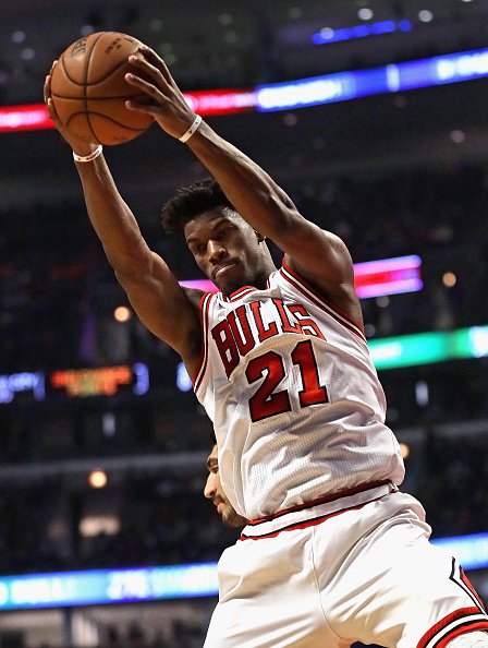 chicagobulls's tweet photo. Sure is nice to have Jimmy Butler back. #NBAVote https://t.co/TcjOHRFF1G