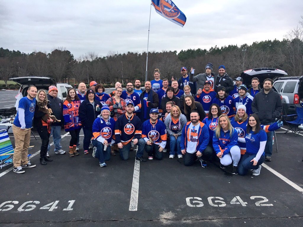 NYIslanders's tweet image. This. Is. Awesome. @islesmeetup_clt has the whole crew headed to the game tonight in Raleigh to cheer on the #Isles! 👊 #LGI