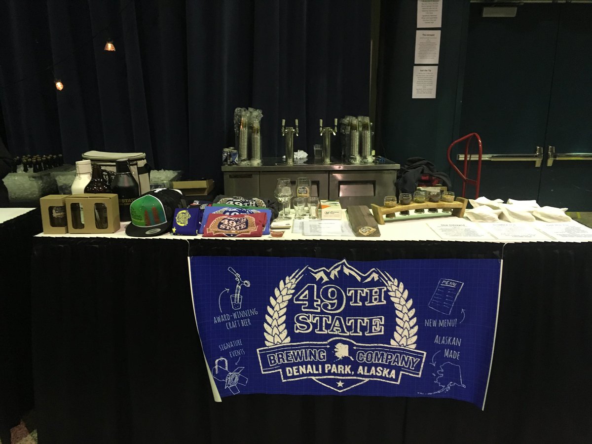49thStateBrew's tweet photo. At the #BestofAlaska Showcase. We've brought lots of food and #craftbeer. Check out what's up! #49thState https://t.co/u0fZf2Vc7u @adndotcom https://t.co/aBE7YJ7lgL