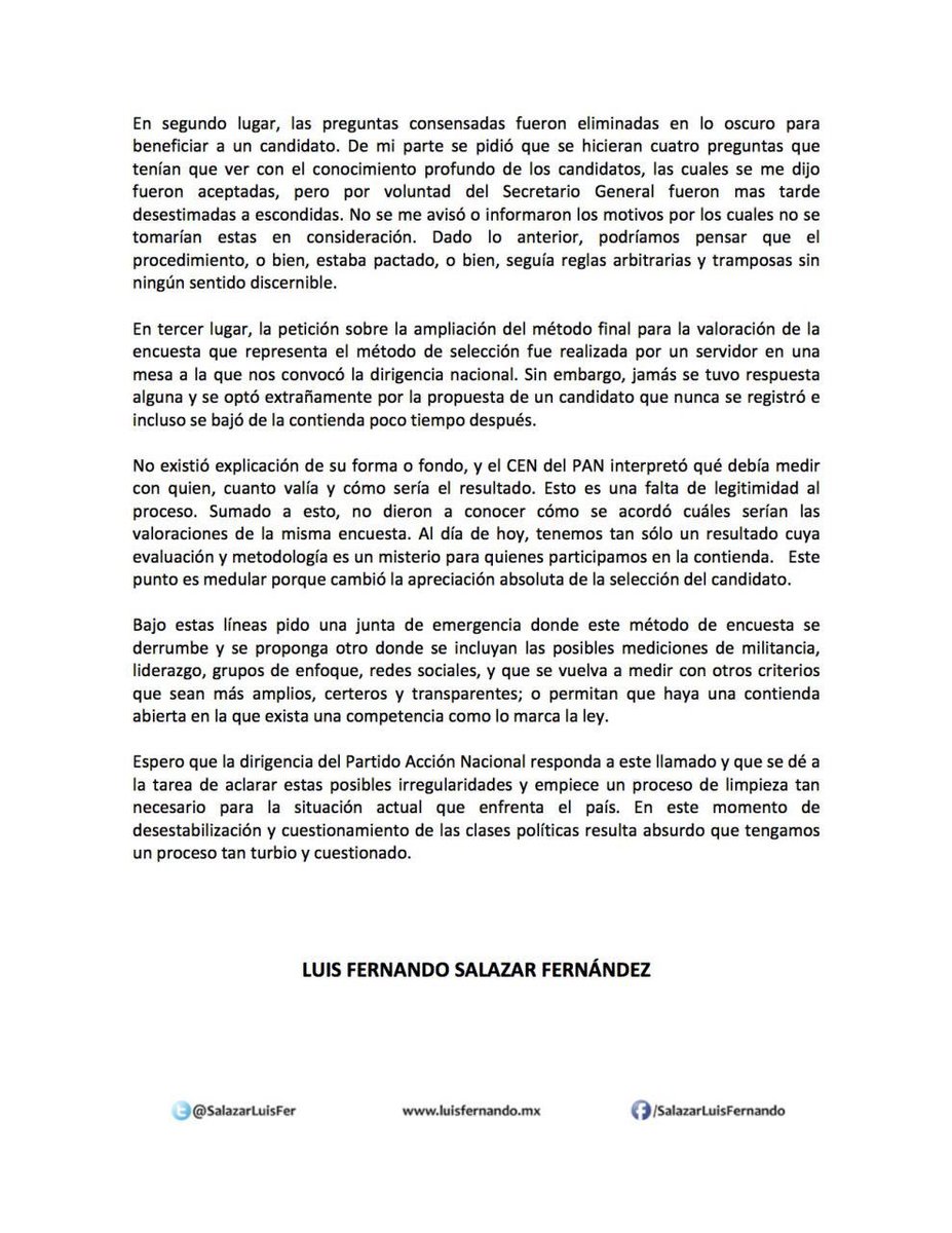 SalazarLuisFer's tweet photo. Exigimos sea repuesto el proceso interno de elección a gobernador de Coahuila, el PAN no puede actuar como el PRI. https://t.co/aLeIjzYHgj