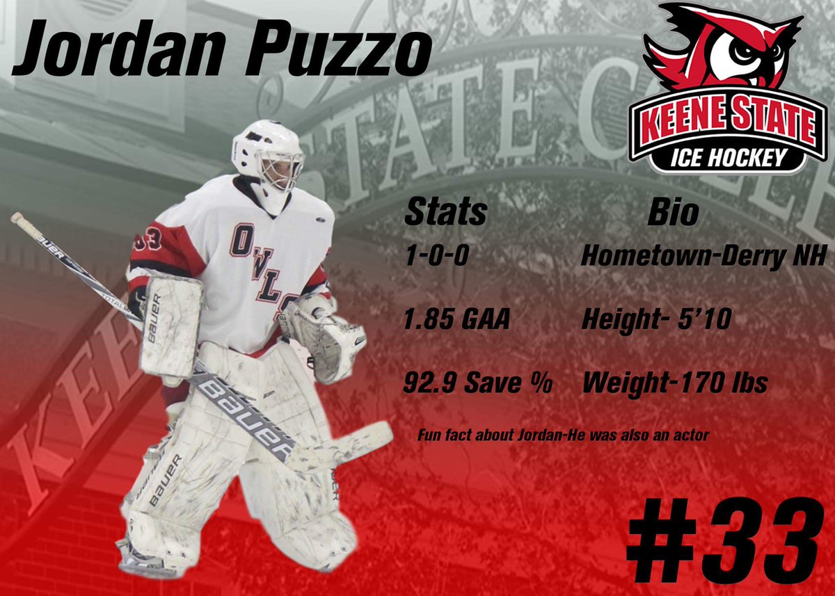 KSCClubHockey's tweet photo. Jordan Puzzo gets his first career start! Go get em' kid! https://t.co/X7lxxOkQTA